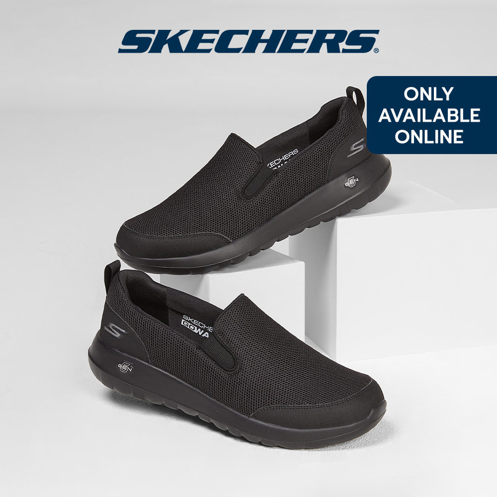 Skechers Men GOwalk Max Clinched Walking Shoes - 216010-BBK Air-Cooled Goga Mat