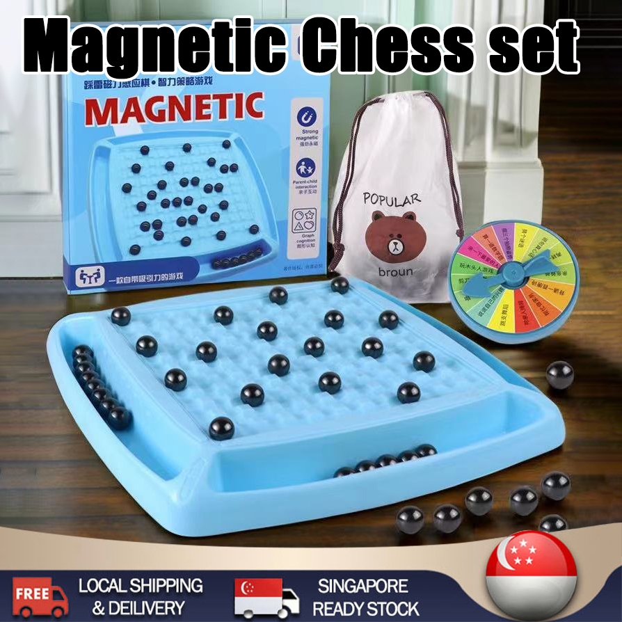 【READY STOCK】Magnetic Chess Magnet Toy Magnetic Board Games For Kids Parent Child Interactive Table Games Toys 磁力感应棋