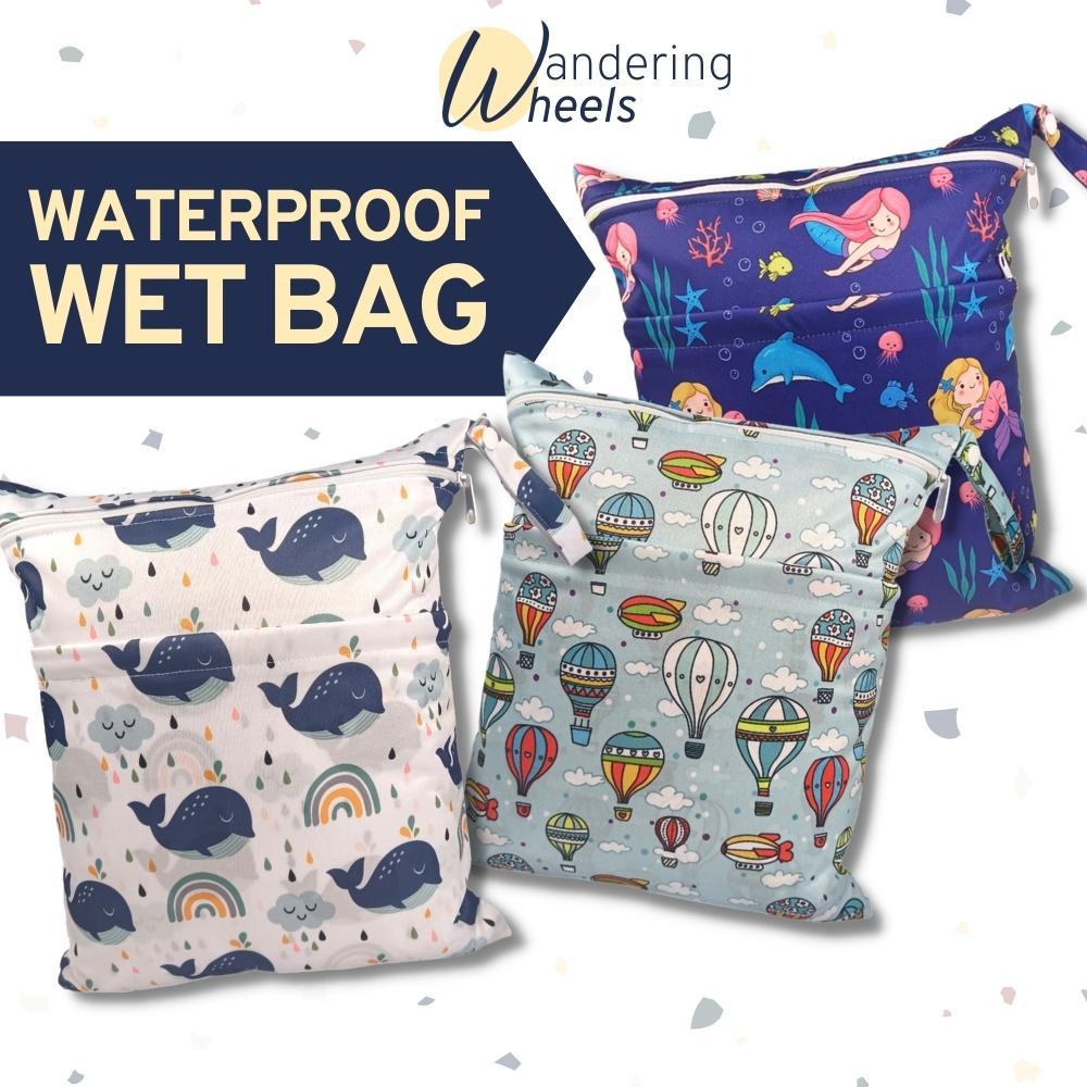 ?? Waterproof Wet Bag / Diaper Bag / Nappy Bag (30x36cm) (Double Zip)