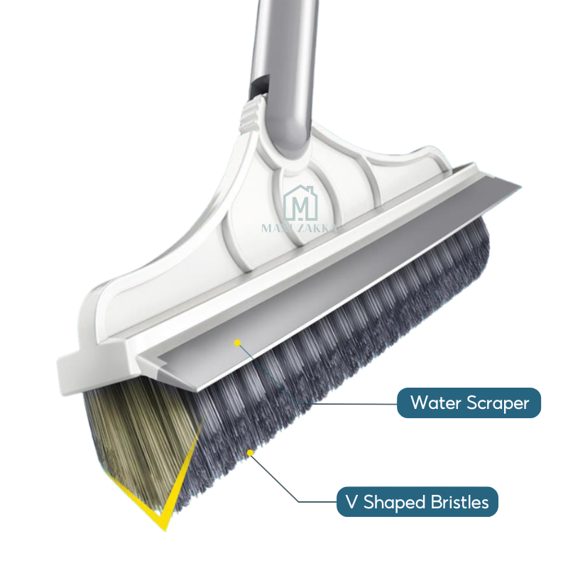 ?? Ready Stock 2 in 1 Grout Cleaner Brush with Long Handle V Shape Bristles for Floor Cleaning Tool