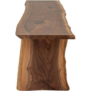 RUSTIC RED DOOR Co. Live Edge Wooden Bench – Solid Wood Dining Bench – Rustic Home Décor Furniture – Natural Edge Wooden Slab Bench (5' Long, Walnut Wood with Clear Coat)